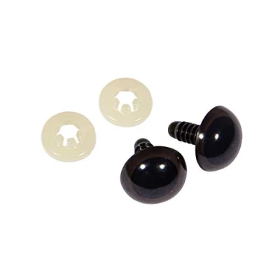 Imagen de RAYHER HOBBY Ojos de plástico para Animales 8911305, Bolsa autoservicio 10 Unidades, 18 mm diámetro, marrón Oscuro.