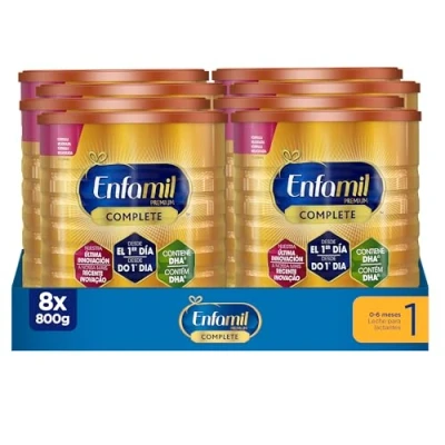 Imagen de Enfamil Complete 1 Leche Infantil Para Lactantes De 0 A 6 Meses Edad, Fórmula Bebés Recién Nacidos Pack Latas X 00 Gr, 8 Unidad
