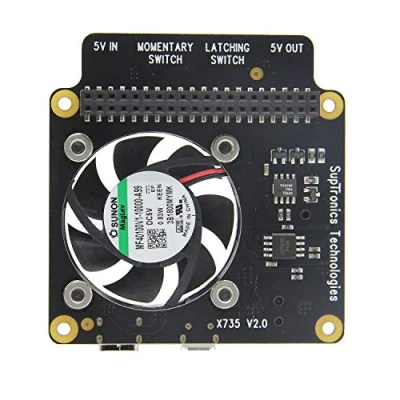 Imagen de DollaTek Tarjeta de expansión X735 V2.0 Power Management con Apagado Seguro y función enfriamiento automático para Raspberry Pi 4 Modelo B/Pi 3B + (Plus) /