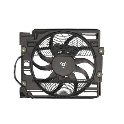 Imagen de TYC 803 0008 Ventilador de radiador para vehículos con climatizador 400 390 bastidor (armazón) unidad control BMW: 5 Berlina
