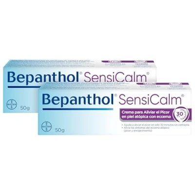 Imagen de Bepanthol SensiCalm para Aliviar el Picor y Enrojecimiento de las Irritaciones Cutáneas en Solo 30 Minutos, Sin Cortisona, Formato Ahorro 2 x 50 g
