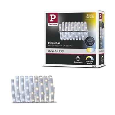 Imagen de Paulmann 79879 Strip LED MaxLED 250 2,5 m Tunable White IP44 Protect Cover incl. 1x8,8 W, strip, regleta, tira de luz 2700 K