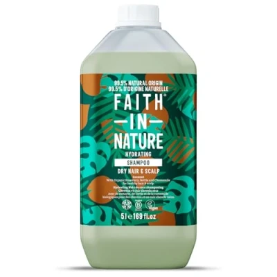 Imagen de Faith In Nature Champú Natural Vegano y sin Crueldad, SLS ni Parabenos Envase De 5 Litros, Coco