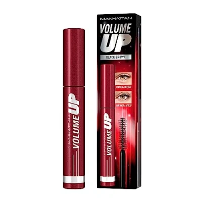 Imagen de Manhattan Mascara Volume Up Black Brown Marrón Oscuro Volumen, 8 ml