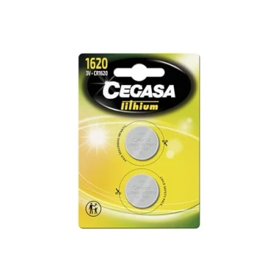 Imagen de CEGASA CR1620 Pack 2 Pilas botón Litio, Color Verde