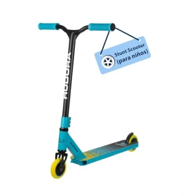 Imagen de HUDORA Stunt Scooter para Niños Patinete Acrobático de 6 a 10 años Robusto &amp; con dirección BMX 360 Trucos Apto hasta 100 kg