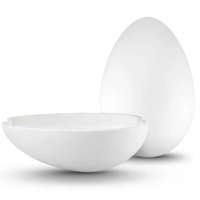 Imagen de Netuno 1 Huevo de poliestireno 30 cm Color Blanco Ideales para decoración Pascua Manualidades Modelado como Regalo