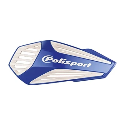 Imagen de POLISPORT 8308400006 Paramanos MX AIR 1 punto de fijación Style fabricado en plástico con kit montaje incluido compatible todos los modelos enduro/mx/atv color azul/blanco