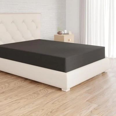 Imagen de Amazon Basics Sabana Bajera Ajustable, 90 x 190 30 cm, de Poliéster Microfibra, Negro