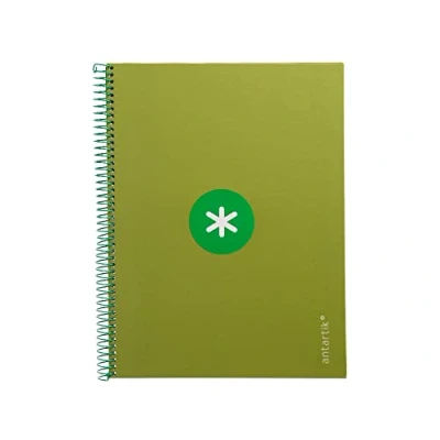 Imagen de Cuaderno espiral liderpapel a4 micro antartik tapa forrada80h 90 gr horizontal 1 banda 4 taladros color verde