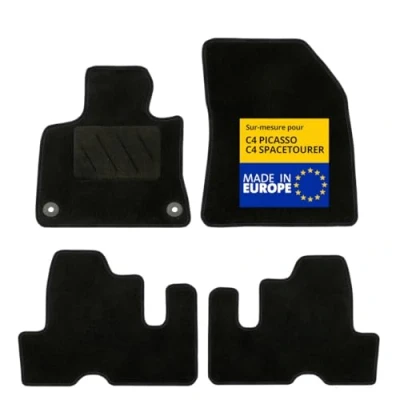 Imagen de DBS Alfombrillas para Coche A Medida C4 Picasso / Spacetourer (Desde Junio 2013) con Clips Antideslizantes 4 Piezas