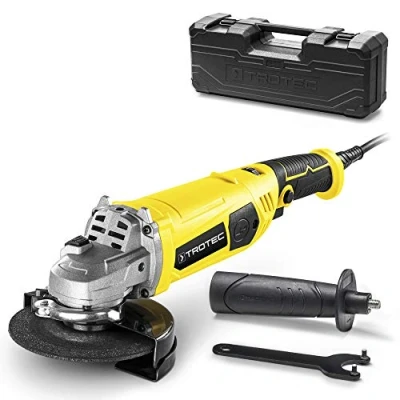 Imagen de TROTEC Amoladora angular PAGS 11 125 incl. maleta Rectificadora con disco de corte mm y mango agarre adicional 1200 W velocidad constante 12.000 min ¹