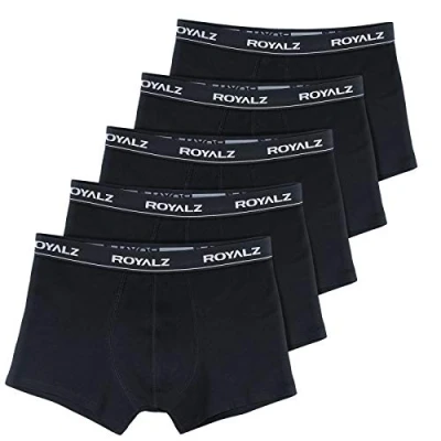 Imagen de ROYALZ bóxers para Hombre Multipack (Pack de 5) Ropa Interior Calzoncillos Underwear, Color:Negro, Tamaño:L