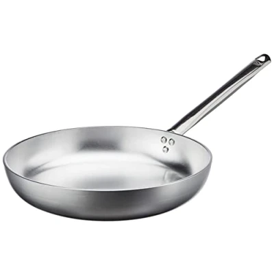 Imagen de Pentole Agnelli Línea 5 mm Sartén Radiante con un Mango Inoxidable, Aluminio Acero aleado, Plateado, 32 cm