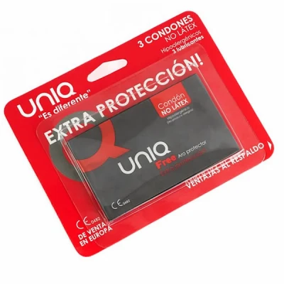 Imagen de Dreamlove Uniq Smart Pre Erección Preservativo sin Latex 3 Unidades