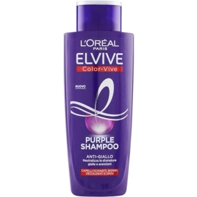 Imagen de L&#039;Oréal Paris champú antiamarillo Color Vive Purple, para cabellos aclarados, rubios, decolorados y grises, 200 ml