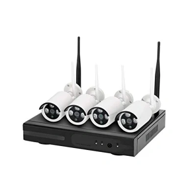 Imagen de Kit NVR videovigilancia 4 cámaras 3 LED Canales inalámbrico Full HD WiFi IP