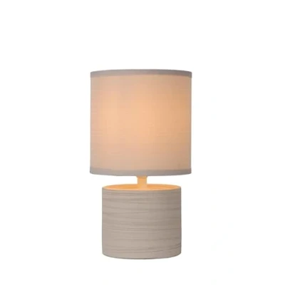 Imagen de LUCIDE GREASBY Lámpara de mesa Ø 14 cm 1xE14 Beige, 1 x 26
