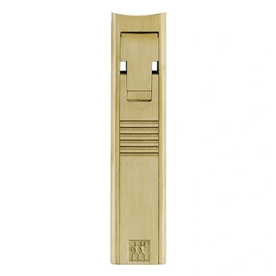 Imagen de Zwilling Cortaúñas compacto (ultraplano con lima de uñas, filo ligeramente curvado, para viajar y desplazarse, estuche piel incluido), premium, dorado