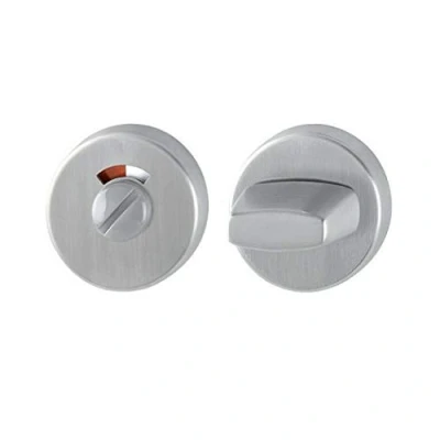 Imagen de HOPPE E42KVS Roseta de acero inoxidable para puerta baño, incluye disco color blanco y rojo, 2 unidades