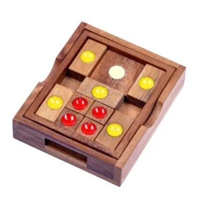 Imagen de LOGOPLAY Khun Phan Gr. S Juego de Deslizamiento Pensar adivinanzas Paciencia lógica Madera 9,5 x 8 2 cm