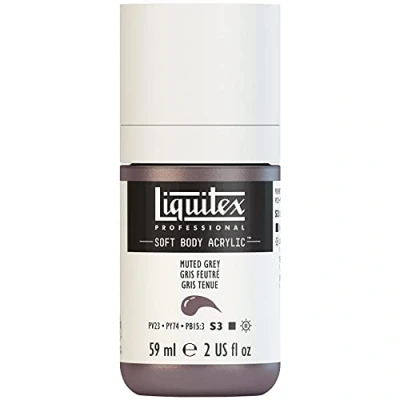 Imagen de Liquitex 1959505 Professional Soft Body Pintura acrílica (consistencia cremosa, alta pigmentación, resistente a la luz y al envejecimiento, bote de 59 ml), color gris