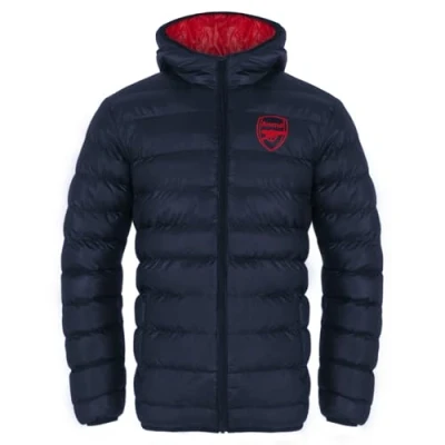 Imagen de Arsenal FC Plumífero Acolchado Oficial con Capucha para Hombre Azul Marino Mediana
