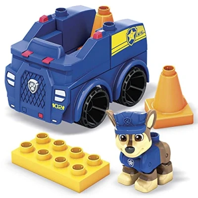 Imagen de MEGA Bloks La Patrulla Canina Coche de policía Chase Vehículo juguete bloques construcción, regalo para niños +1 año (Mattel HDJ33)