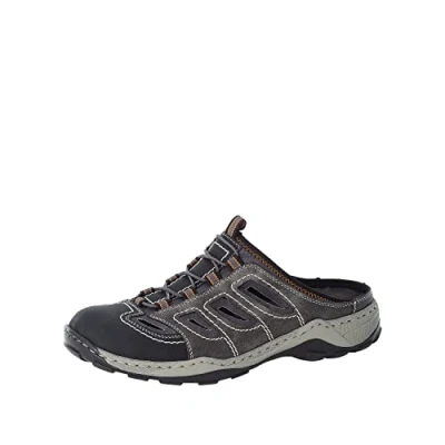 Imagen de Rieker 8096, Zuecos Hombre, Gris (Schwarz/Rauch/Rauch / 00), 47 EU