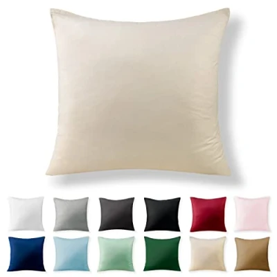 Imagen de Alreya Funda de Almohada Renforcé 100% Algodón 40 x cm Beis Hipoalergénica con Cremallera YKK