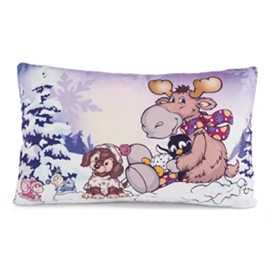 Imagen de NICI Cojín Cosy Winter 43x25cm Violeta Almohada sostenible y mullida, niñas, bebés Amantes de los Peluches, Ideal para casa, la guardería o Viaje, (49330)