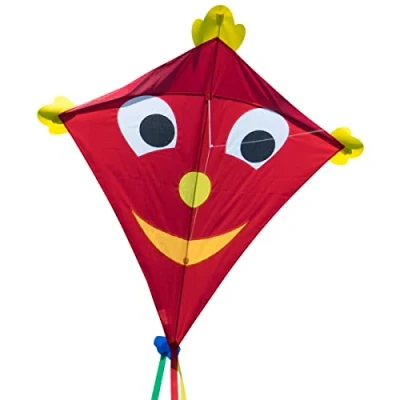 Imagen de CIM Gran Cometa SUPERCOMETA Happy Eddy XL para niños Mayores de 6 años 102 x 108 cm Incluye Hilo 80 m y Colas a Rayas