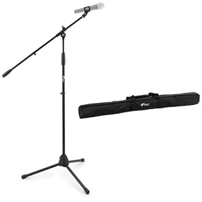 Imagen de Tiger Boom Soporte para micrófono con clip micrófono, Plástico Bolsa, Negro