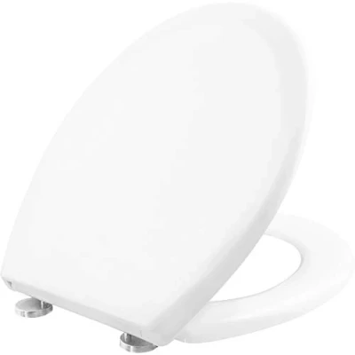 Imagen de Cornat Asiento de inodoro &quot;Tarox Plus&quot;, aspecto blanco clásico, duroplast, fácil limpiar, función Quick Up &amp; Clean, descenso automático, montaje cómodo desde arriba/asiento inodoro/tapa