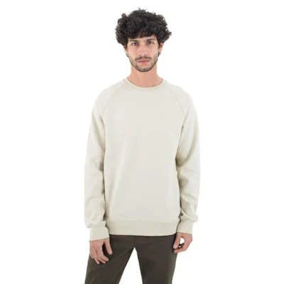 Imagen de Hurley M Low Tide Crew Sudadera, Crema, L para Hombre