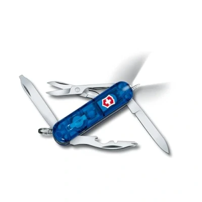 Imagen de Victorinox Midnite Manager, Navaja suiza pequeña, color Zafiro Transparente, Led Blanco