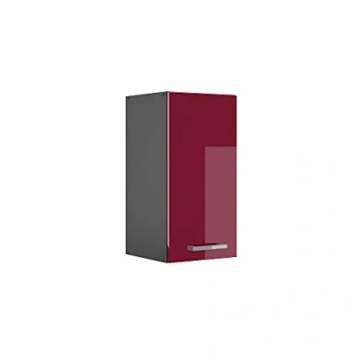 Imagen de Vicco Armario Colgante R Line, Rojo Burdeos Alto Brillo/Antracita, 30 cm