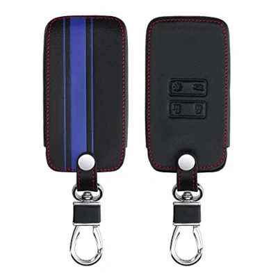 Imagen de kwmobile Funda Compatible con Renault Llave de Coche Smart Key 4 Botones (Solo Keyless Go) Cubierta Cuero sintético Case para Mando y Control Auto Rally