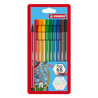 Imagen de Rotulador STABILO Pen 68 Estuche con 10 colores