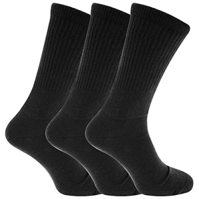 Imagen de Severyn calcetines para diabéticos ajuste confort extra anchos (3 pares) (39 45 EU) (Negro)