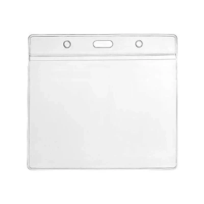 Imagen de CKB LTD Conferencia Fundas para tarjetas de identificación Bolsillo Plástica Vinilo transparente portador grande, bolsos Plástico 118x110mm capacidad tamaño la tarjeta 115x95mm 10 Piezas