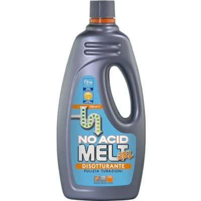 Imagen de Faren MELT no ACID GEL, desgorgante de gel concentrado a base ácido, rápido y seguro, ideal para atascos desagües tuberías, 1 litro