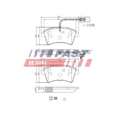 Imagen de FAST FT29529 Juego de pastillas freno Eje delantero con sensor desgaste incorporado RENAULT: Kangoo II / Grand Kangoo, Express