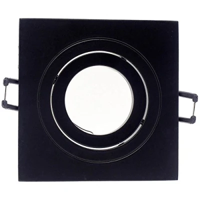 Imagen de wonderlamp Classic Empotrable Cuadrado Basculante GU10, Negro, 1 unidad