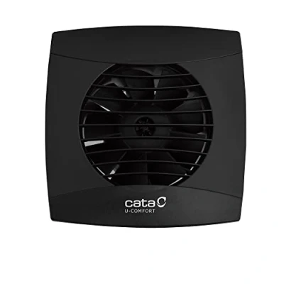 Imagen de Cata, Extractor de Baño, Modelo UC 10 STD BLACK, silencioso, Serie U Confort, Motor Bajo Consumo, Estandar, Clase Eficiencia Energética B, negro. 150 x 77,5
