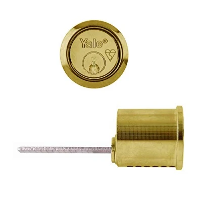Imagen de YALE P X52KP PB Cilindro de llanta Repuesto, Apto para Puertas 38 a 57 mm, Alta Seguridad, 2 Llaves Incluidas, Latón Pulido P, Keys
