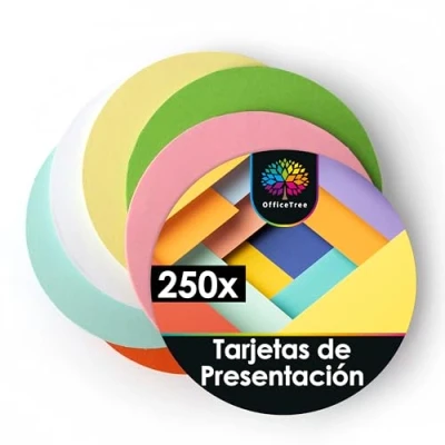 Imagen de OfficeTree 250x Tarjetas de Moderación ø 10x10 cm 6 Colores 150 g Redondo Perfectas para Presentaciones, Talleres y Brainstorming Flashcards Estudio Fichas Cartulina