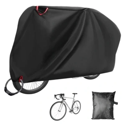 Imagen de Funda Bicicleta Exterior Impermeable, 210D Oxford Para Bicicleta, Bici con Orificio de Bloqueo &amp; Bolsa Almacenamiento, Contra Lluvia Sol Polvo Todo Tipo Bicicletas, 200x70x110cm