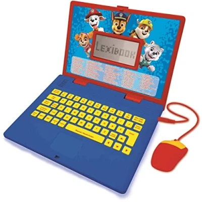 Imagen de LEXIBOOK Paw Patrol Ordenador portátil Educativo y bilingüe francés/inglés Juguete para niños con 124 Actividades Aprender, Juegos música Chase Marshal Azul/Rojo, JC598PAi1