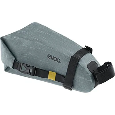Imagen de EVOC Seat Pack WP 2, Bolsa de sillín Simple (Accesorio Ligero para Bicicletas, Trasera Dimensiones: 10 x 26 11 cm, Peso: 180 g, Volumen: 2 l), Acero
